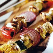 Grilled Chicken and Vegetable Kebabs