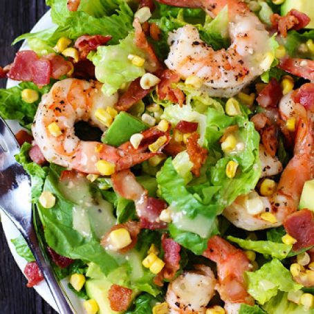 Shrimp Avocado & Roasted Corn Salad