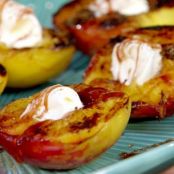 Grilled Peaches with Wine Syrup Two Ways