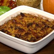Pumpkin Chocolate Bread Pudding with Bourbon Sabayon