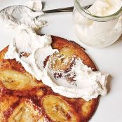 Banana-Rum Crêpes with Brown Sugar Whipped Cream