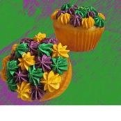 Mardi Gras Cupcakes