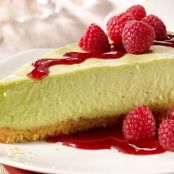 Avocado Cheesecake with Walnut Crust