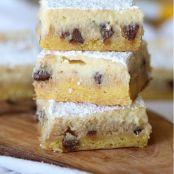 Chocolate Chip Cookie Dough Gooey Butter Bars