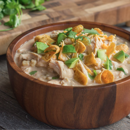 Creamy Crockpot White Chicken Chili