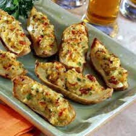 Cheesy Potato Skins with Sun-Dried Tomatoes