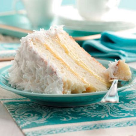 Lemon-Filled Coconut Cake Recipe