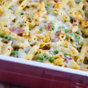 Cheesy Chicken Bacon Ranch Pasta Bake