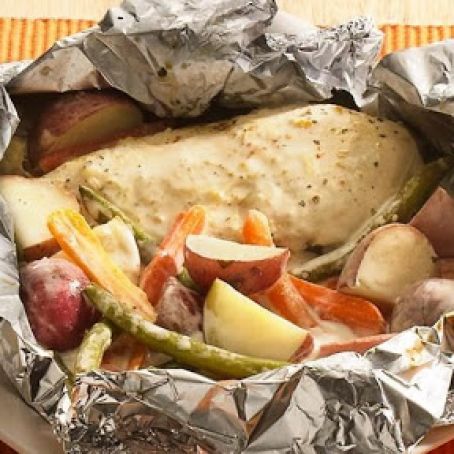 Grilled Parmesan-Ranch-Chicken Packs