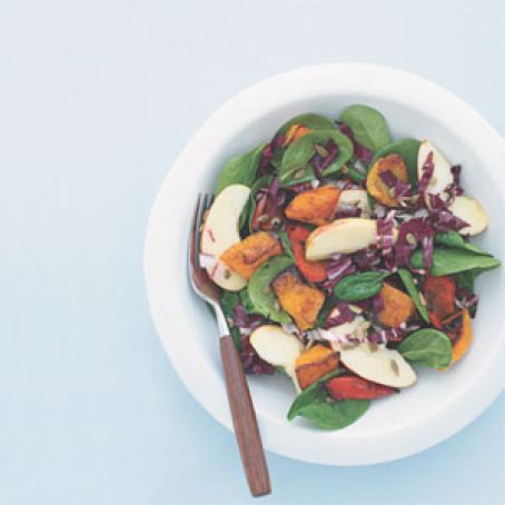 Roasted Butternut and Spinach Salad
