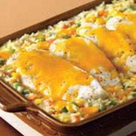 Cheesy Chicken Casserole w/california veggies