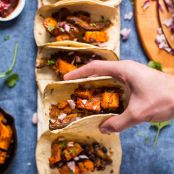 Saucy Portobello and Butternut Squash Tacos