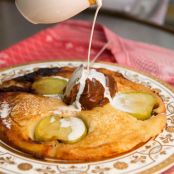 Giant Apple and Dulce de Leche Pancake