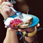 POPPY SEED POUND CAKE w/PLUM SAUCE