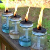 Mason Jar Tiki Torches (5 minute project) - DIY