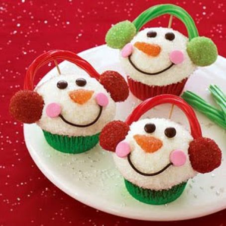 Snowmen cupcakes