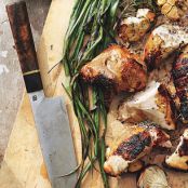 Garlic-and-Rosemary Grilled Chicken with Scallions