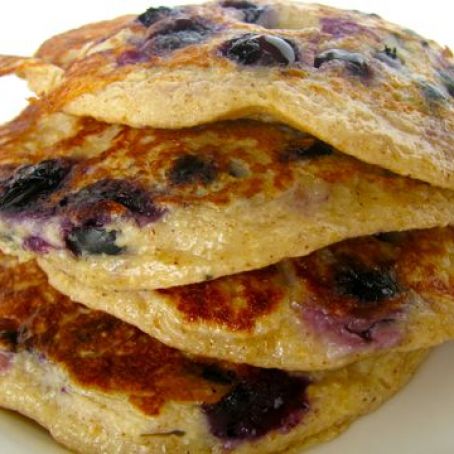 High-Protein Blueberry Pancakes