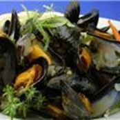 Garlicky Mussels in a Rich Lemon, Fresh Herb, Butter Sauce