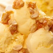Sweet Corn Ice Cream with Salted Caramel Peanuts