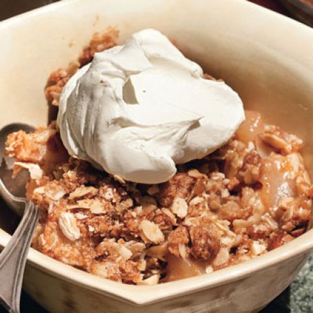 Harvest Pear Crisp with Candied Ginger