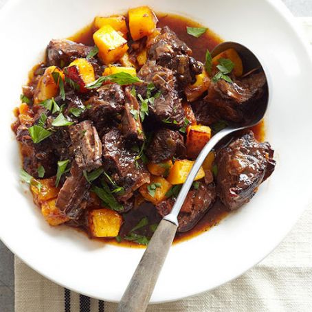 Beef Stew with Bacon and Plums