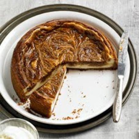 Caramel Peanut Butter Swirl Cheesecake