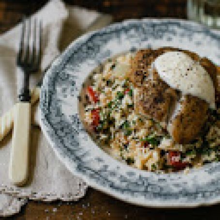 Pan Roasted Red Snapper with Summer Couscous