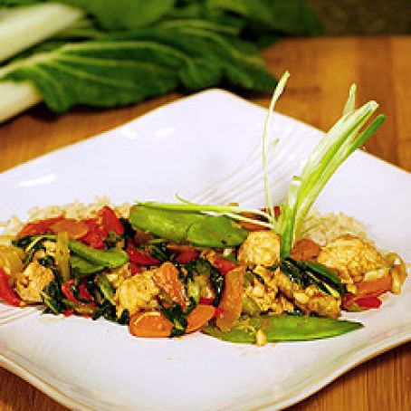 Pineapple chicken stir-fry