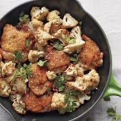 Crispy Chicken Thighs With Cauliflower and Cilantro