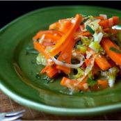 BRAISED SPRING CARROTS w/LEEKS & TARRAGON
