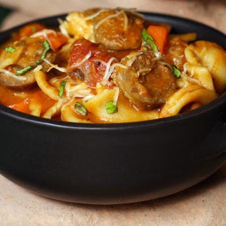 Hearty Italian Basil Sausage Soup