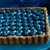 Honeyed Yogurt and Blueberry Tart with Ginger Crust
