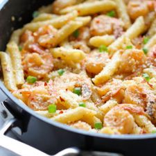 SPICY PARMESAN SHRIMP PASTA