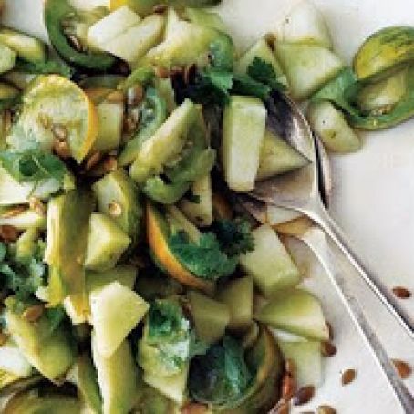 GREEN TOMATO & HONEYDEW MELON SALAD