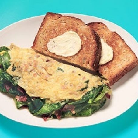 Spinach & Bacon Omelet