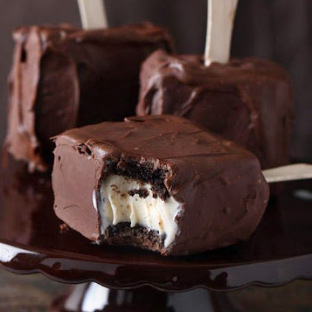 Chocolate Covered Brownie Ice Cream Sandwiches