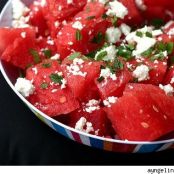 Watermelon Salad with Pickled Onions and Feta