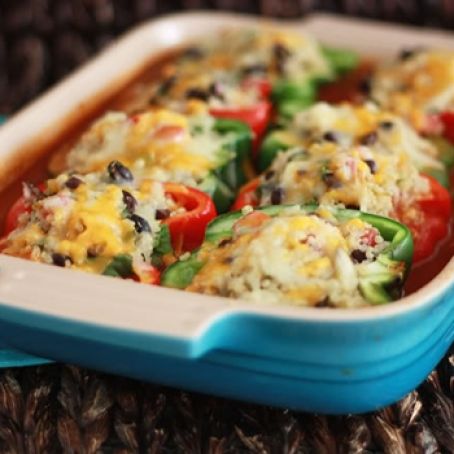Mexican Stuffed Peppers with Quinoa & Black Beans