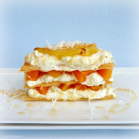 Caramelized Pineapple and Mango Napoleons