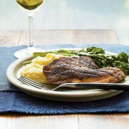 Grilled Chicken with Smoked Paprika and Parmesan Polenta
