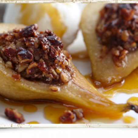 Baked Pears with Pecans and Maple Syrup