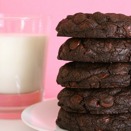 Giant Double Chocolate Cookies