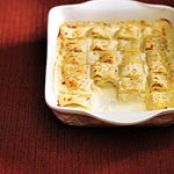 Three-Cheese Rotollo with White Sauce