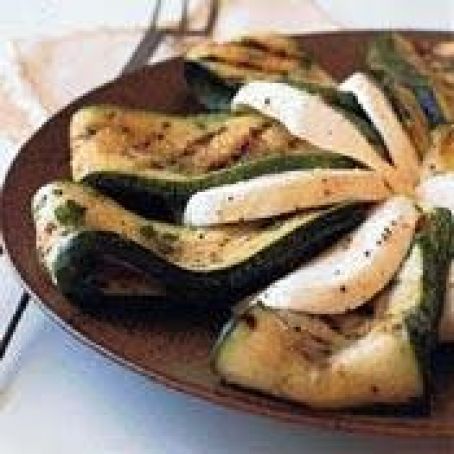 Grilled Zucchini with Fresh Mozzarella