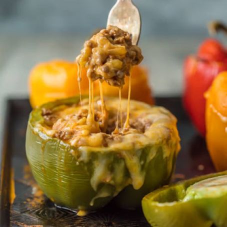 CHEESY ENCHILADA STUFFED PEPPERS