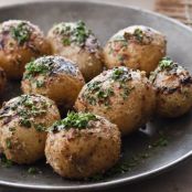 Mustard Aioli-Grilled Potatoes with Fine Herbes