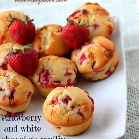 Fresh Strawberry & White Chocolate Muffins - Manila Spoon