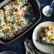 Jay Guerrero's Baked Eggs with Ricotta and Onions