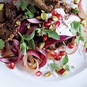Lamb Stir-Fry with Pomegranate and Yogurt